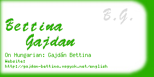 bettina gajdan business card
